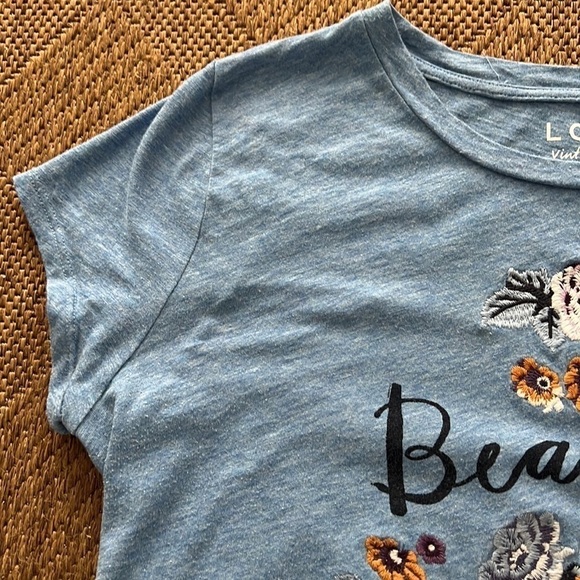 Loft Vintage Soft beautiful embroidered flowers size M - Picture 3 of 6